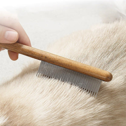 Pet Grooming Comb: Stainless Steel Cat Brush