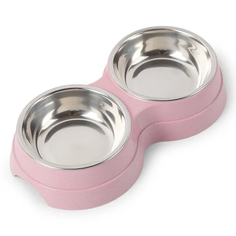 Double Stainless Steel Pet Food Bowls