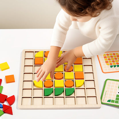 Colorful Wooden Brain Teaser Puzzle Set - Befez