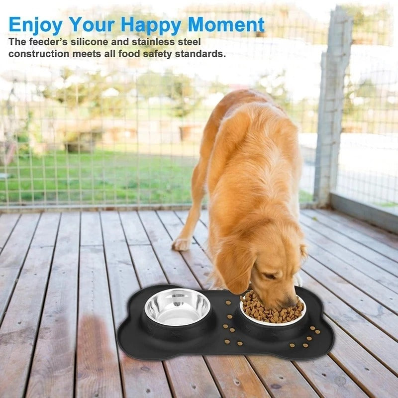 Dual Pet Food Bowl Set - Befez