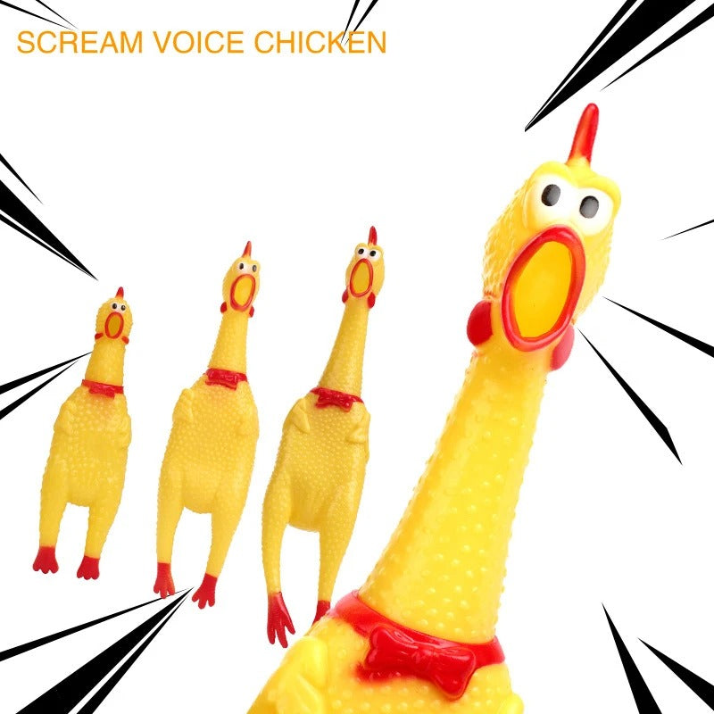 Funny Chicken Plush Dog Toy