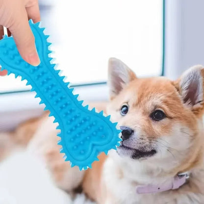 Durable Dog Chew Toy Rubber Bone Shape Long Lasting