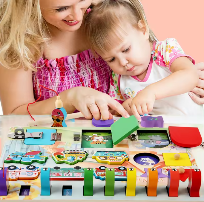 Learning Activity Board Toy for Kids with Locks and Keys - Befez