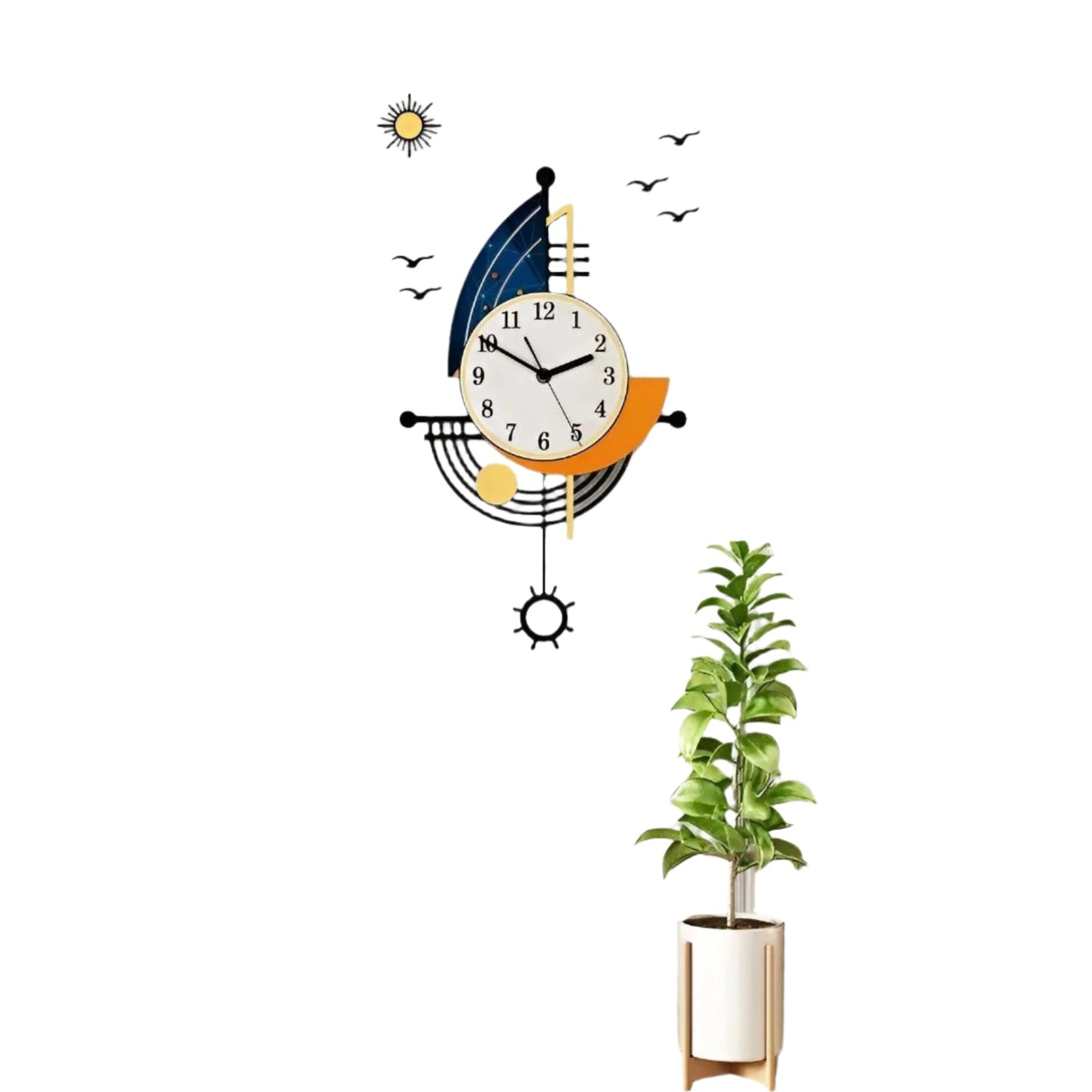 Ocean Inspired Sailboat Wall Clock - Befez