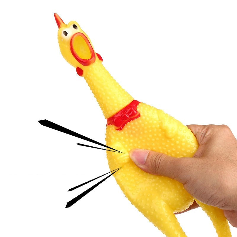 Funny Chicken Plush Dog Toy