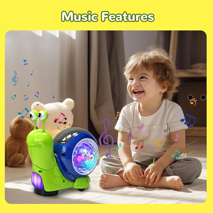 Colorful LED Musical Snail Toy