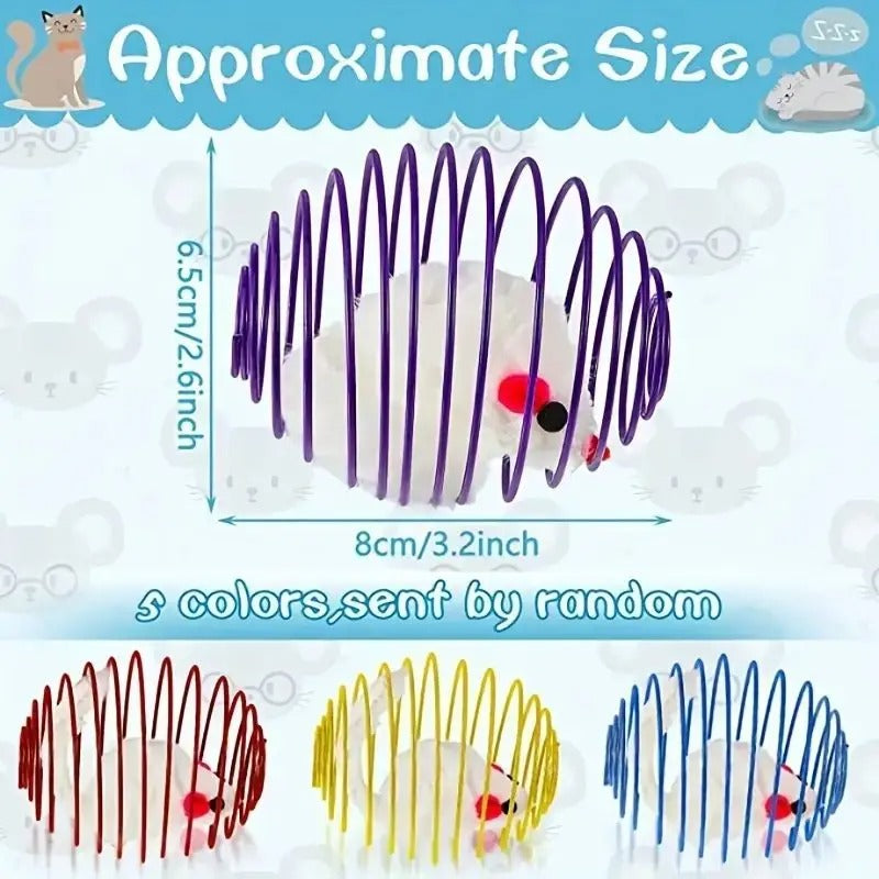 Fun Cat Toy Balls with Fuzzy Mice Inside