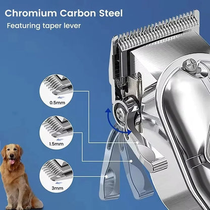 Premium Pet Grooming Clippers Rechargeable Dog Trimmer Kit