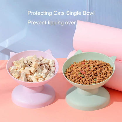 Double Cat Food Bowl Set