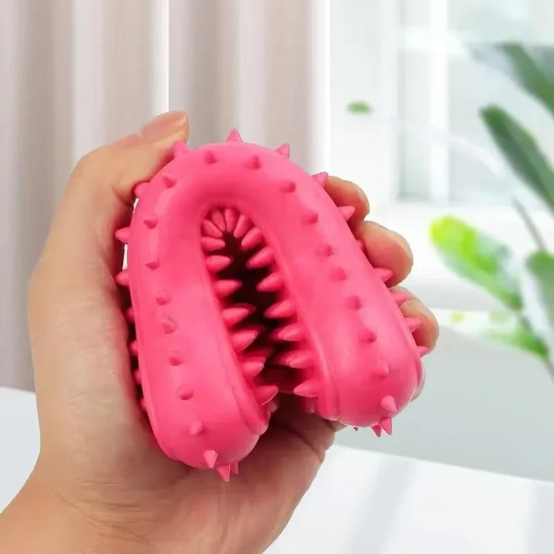 Durable Dog Chew Toy Rubber Bone Shape Long Lasting