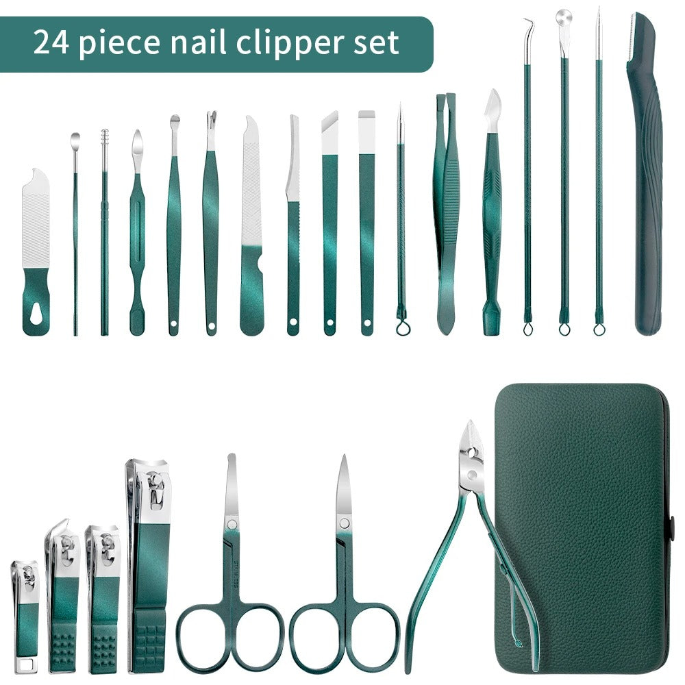 Premium Metal Nail Care Kit for Home and Travel