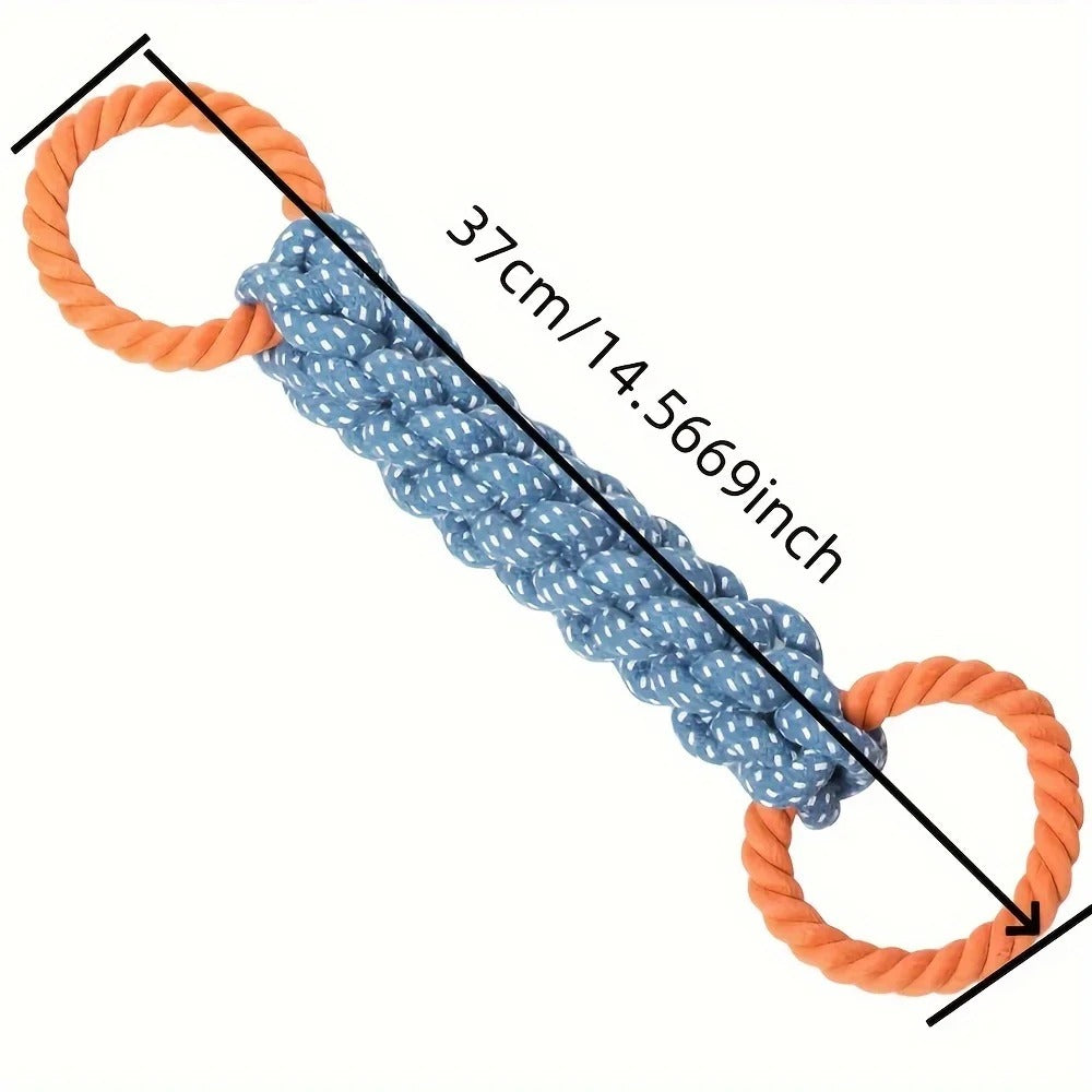 Durable Pet Rope Toy with Dual Rings