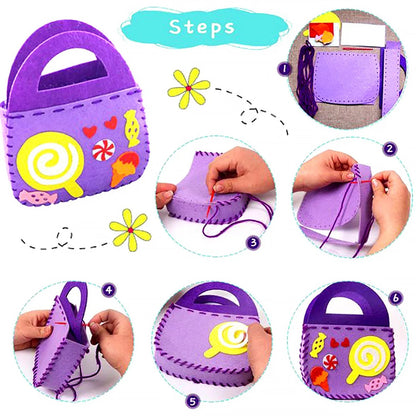 Easy DIY Felt Handbag Sewing Kit