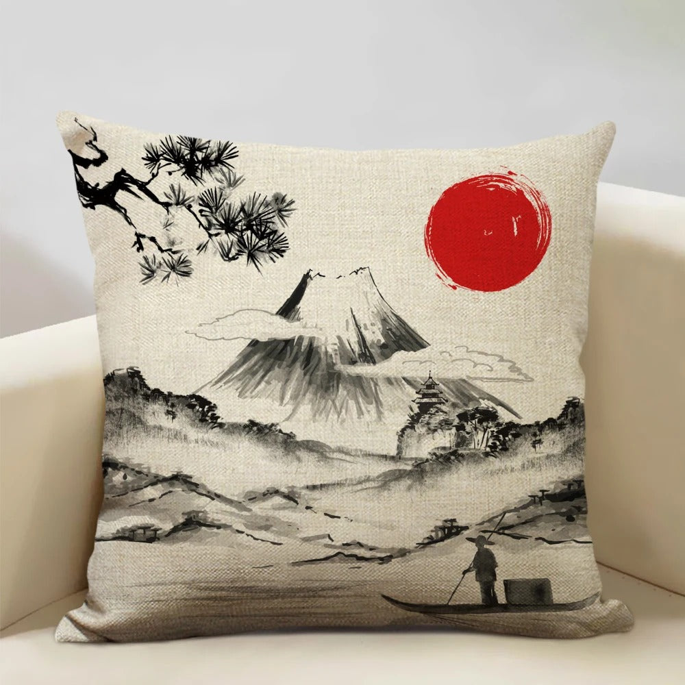 Beautiful Mount Fuji Decorative Pillow Cover