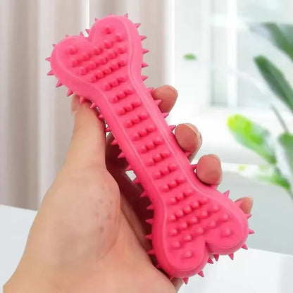 Durable Dog Chew Toy Rubber Bone Shape Long Lasting
