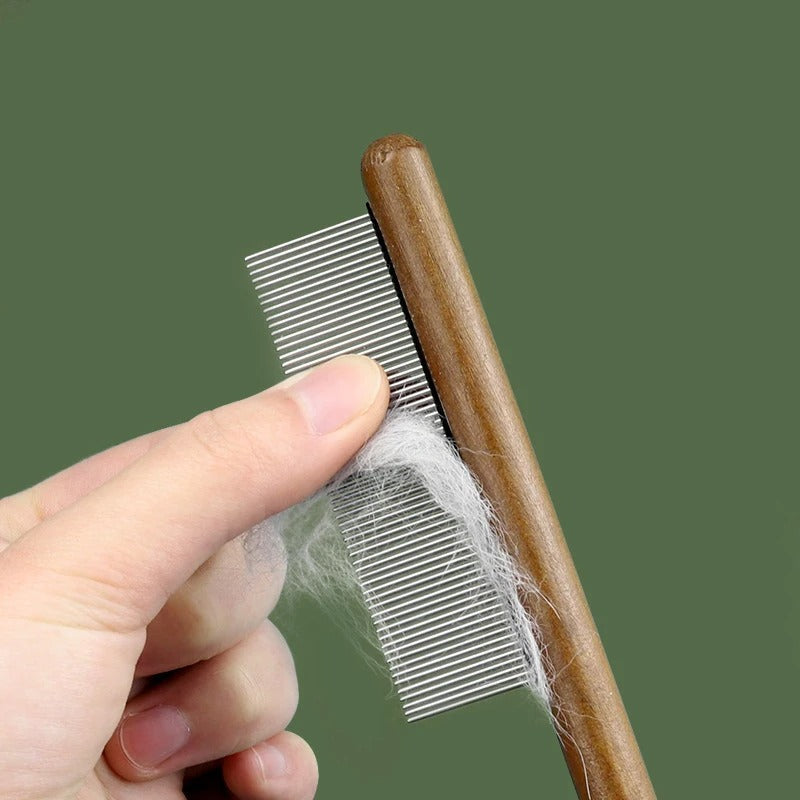 Pet Grooming Comb: Stainless Steel Cat Brush