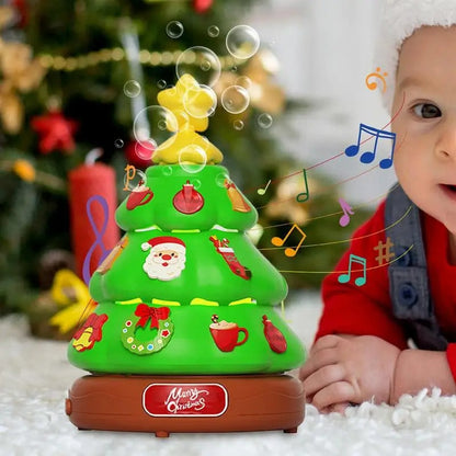 Colorful Christmas Tree with Decorative Stickers