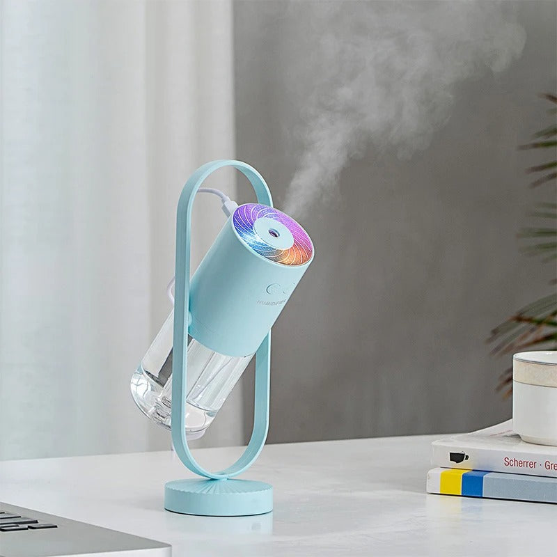 Circular LED Bedside Lamp with USB Charger