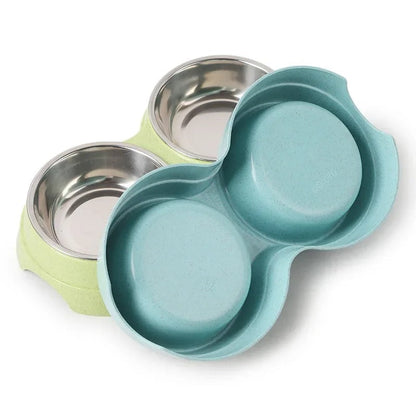 Double Stainless Steel Pet Food Bowls