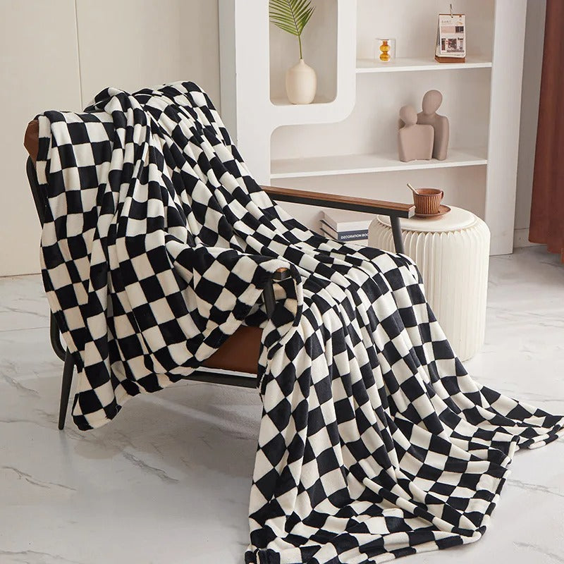 Soft Coral Velvet Throw Blanket
