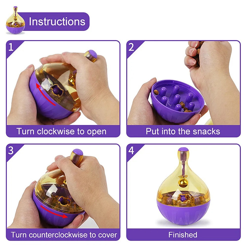 Interactive Cat Food Puzzle Bowl Toy