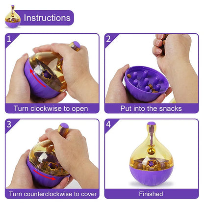 Interactive Cat Food Puzzle Bowl Toy