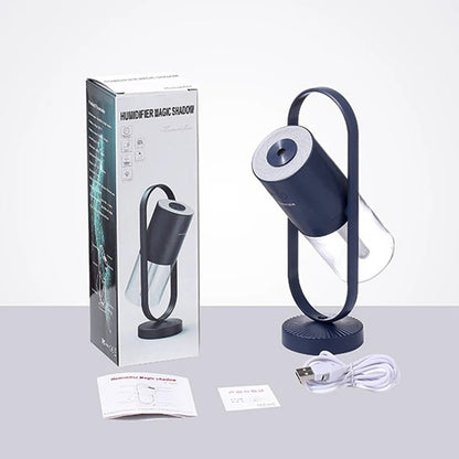 Circular LED Bedside Lamp with USB Charger