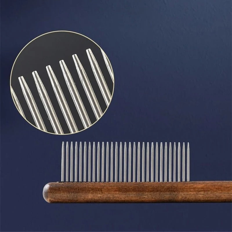 Pet Grooming Comb: Stainless Steel Cat Brush