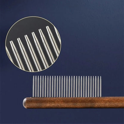 Pet Grooming Comb: Stainless Steel Cat Brush