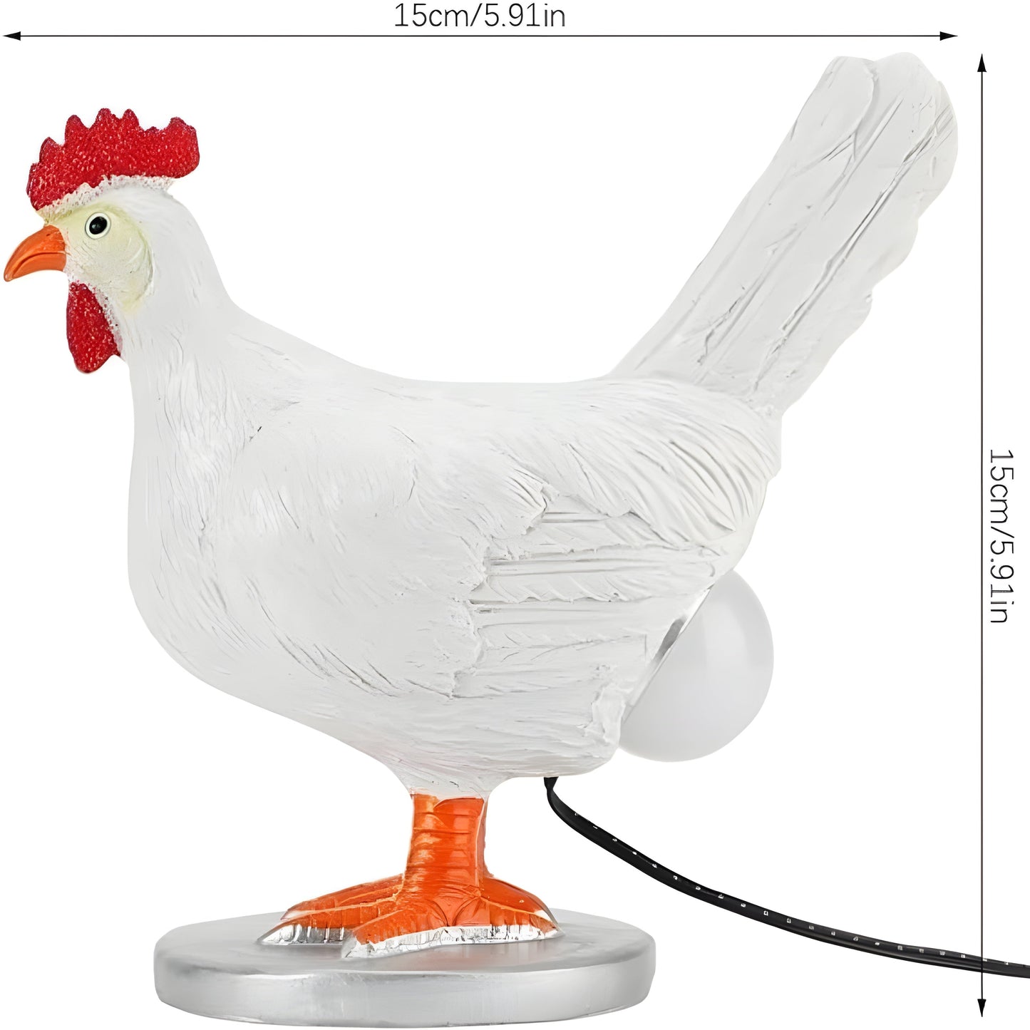 Cute Chicken Table Lamp with Soft LED Glow
