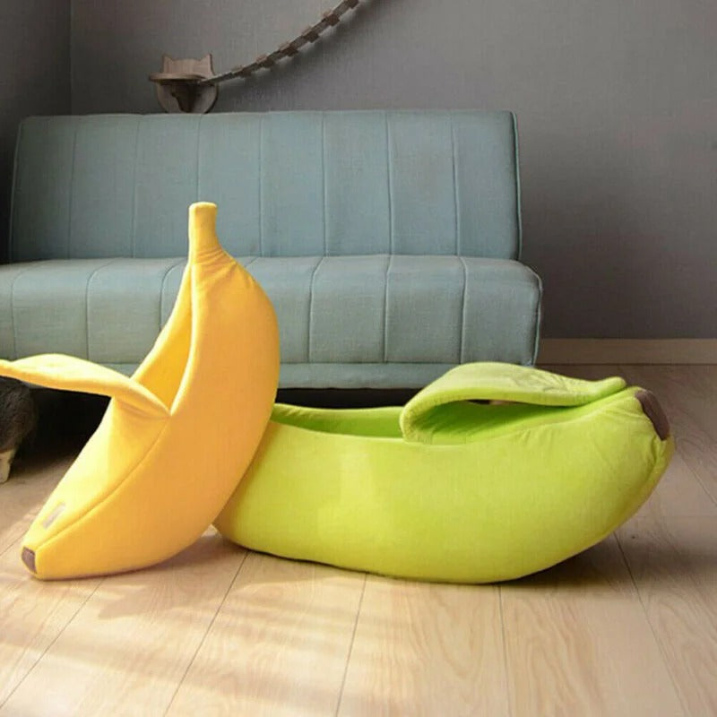 Comfy Banana Shaped Cat Bed