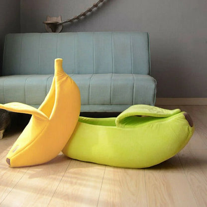 Comfy Banana Shaped Cat Bed