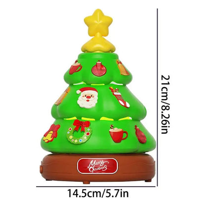 Colorful Christmas Tree with Decorative Stickers