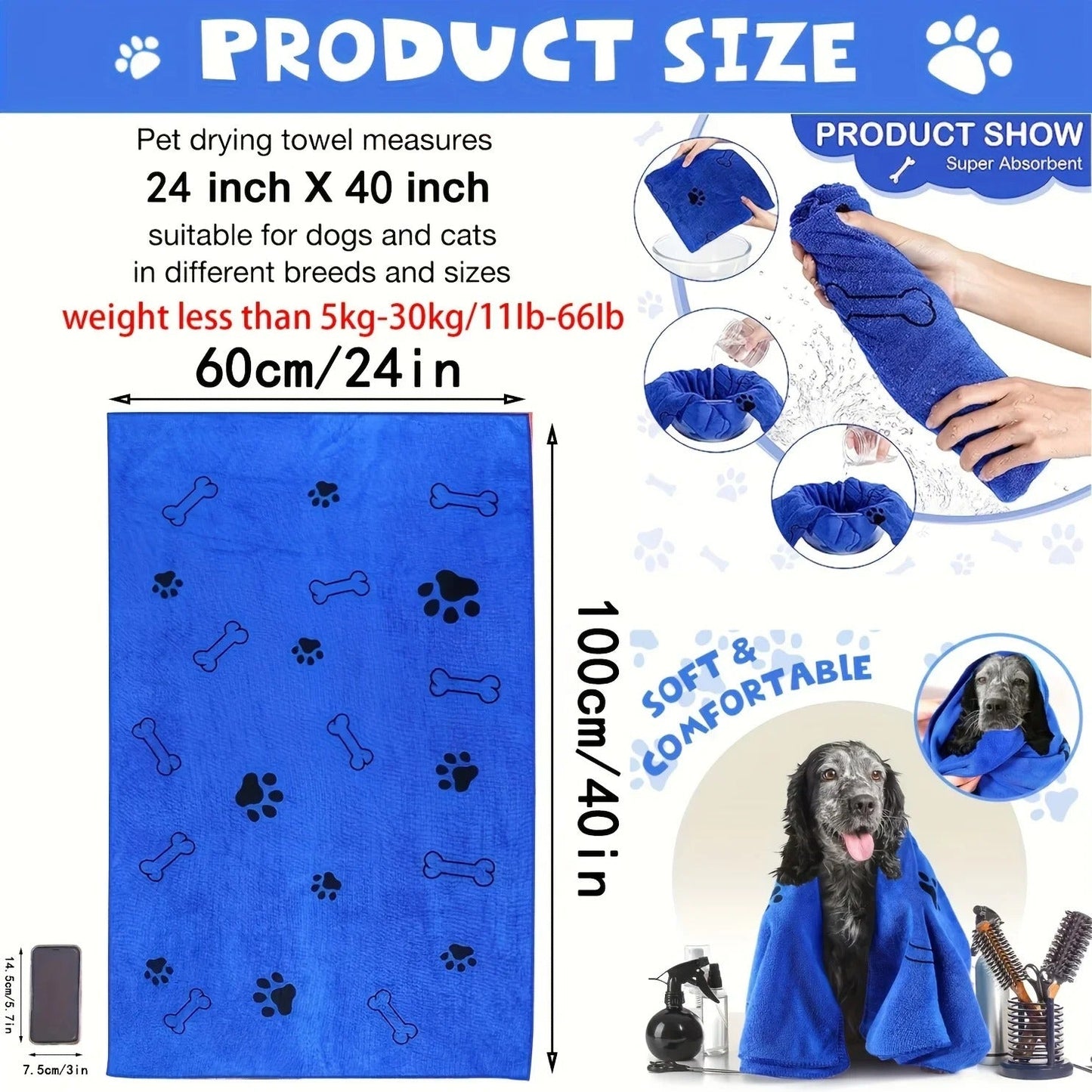 Absorbent Pet Dry Towel