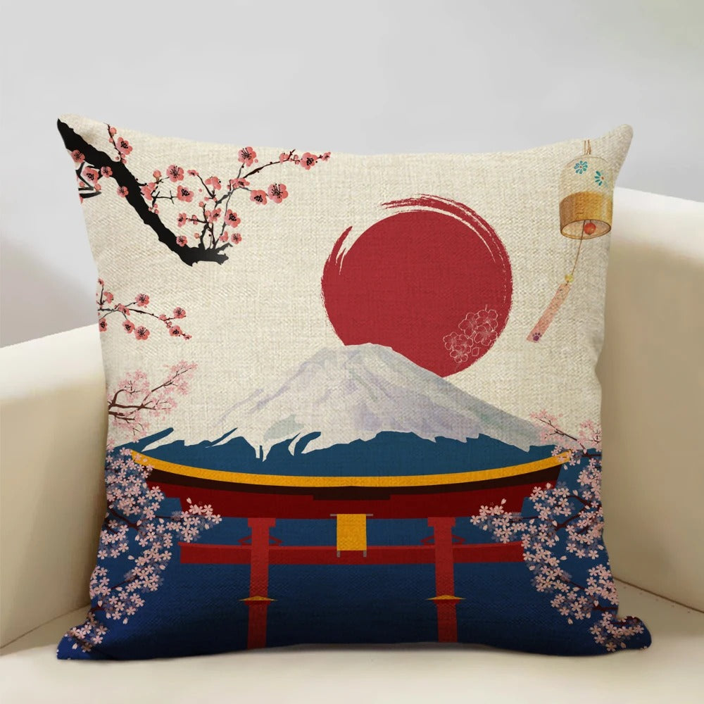 Beautiful Mount Fuji Decorative Pillow Cover