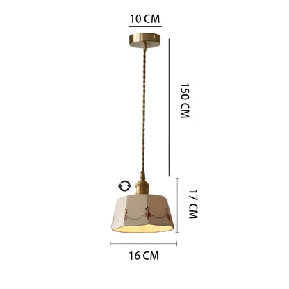 Beautiful Hanging Lamp with Vintage Ceramic Design - Befez