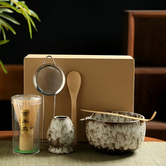 Classic Japanese Matcha Tea Set with Bamboo and Ceramic - Befez
