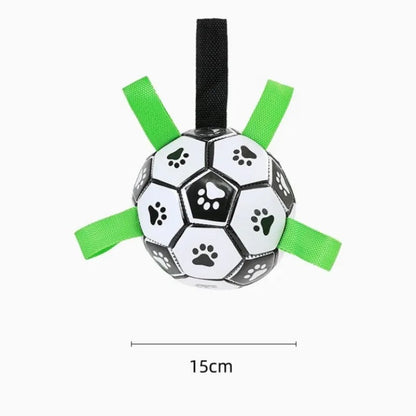 Durable Dog Ball Toy with Rope Handles