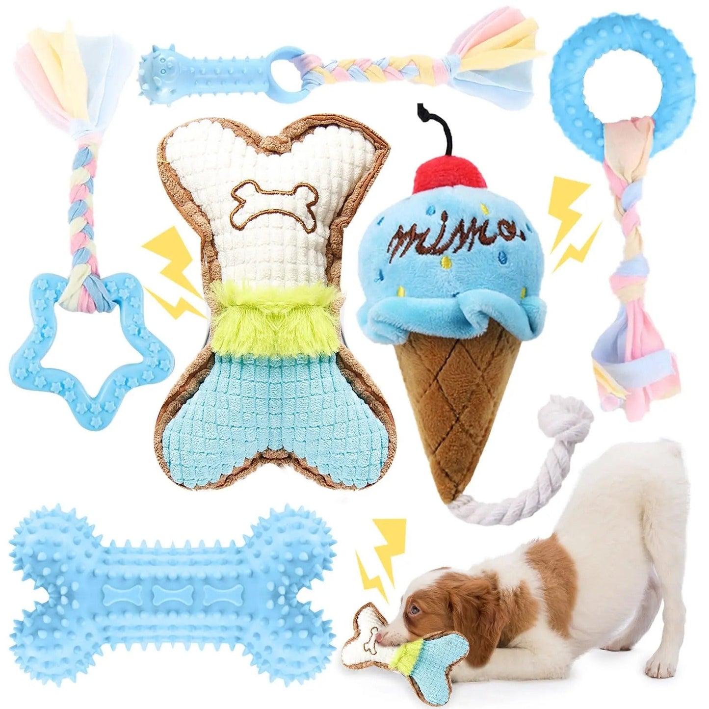 Cute Dog Chew Toys 6 Piece Set