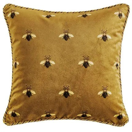 Premium Gold Pillowcase with Bee Pattern for Sophisticated Homes