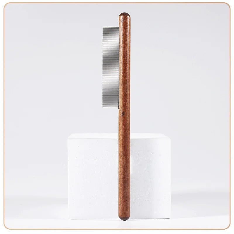 Pet Grooming Comb: Stainless Steel Cat Brush