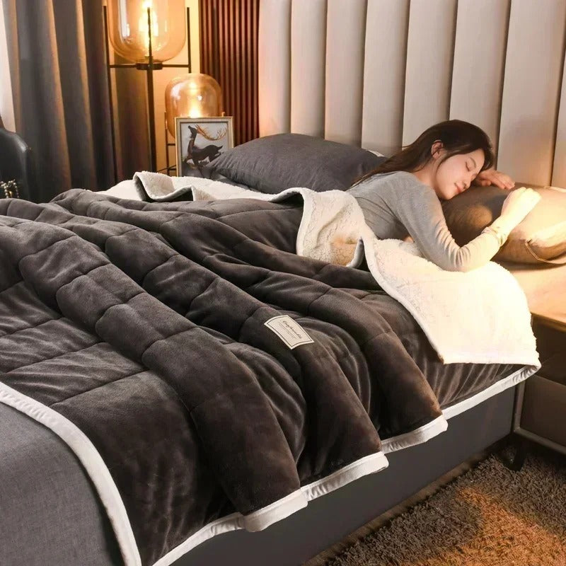 Plush Deluxe – Warm Fuzzy Throw Blanket for Winter Nights