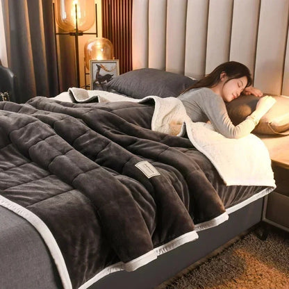 Plush Deluxe – Warm Fuzzy Throw Blanket for Winter Nights