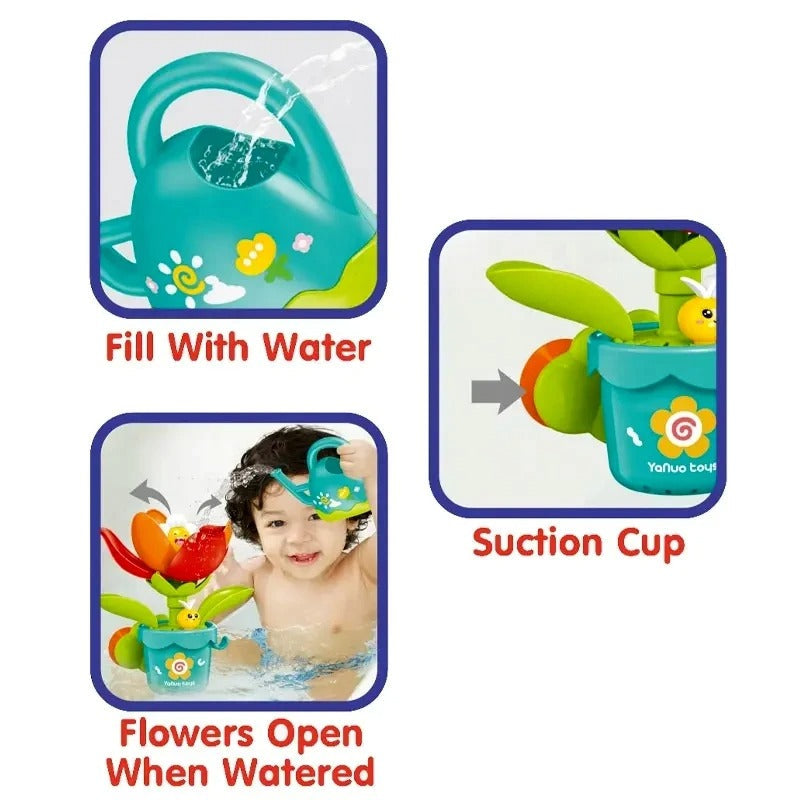 Colorful Kids Bath Play Set with Spray Can