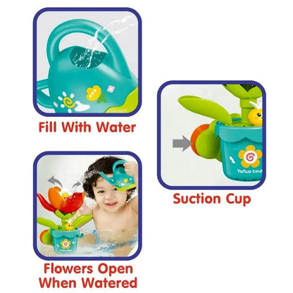 Colorful Kids Bath Play Set with Spray Can