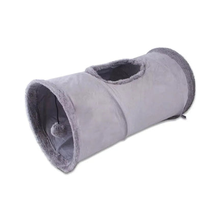 Foldable Faux Fur Pet Tunnel Playhouse