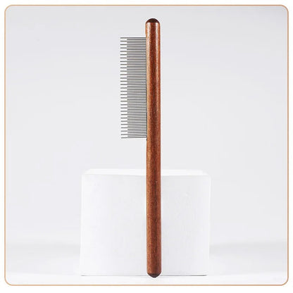 Pet Grooming Comb: Stainless Steel Cat Brush