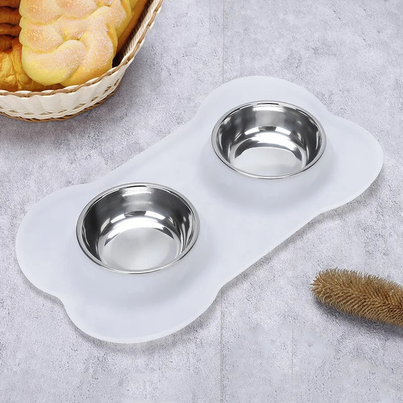 Dual Pet Food Bowl Set