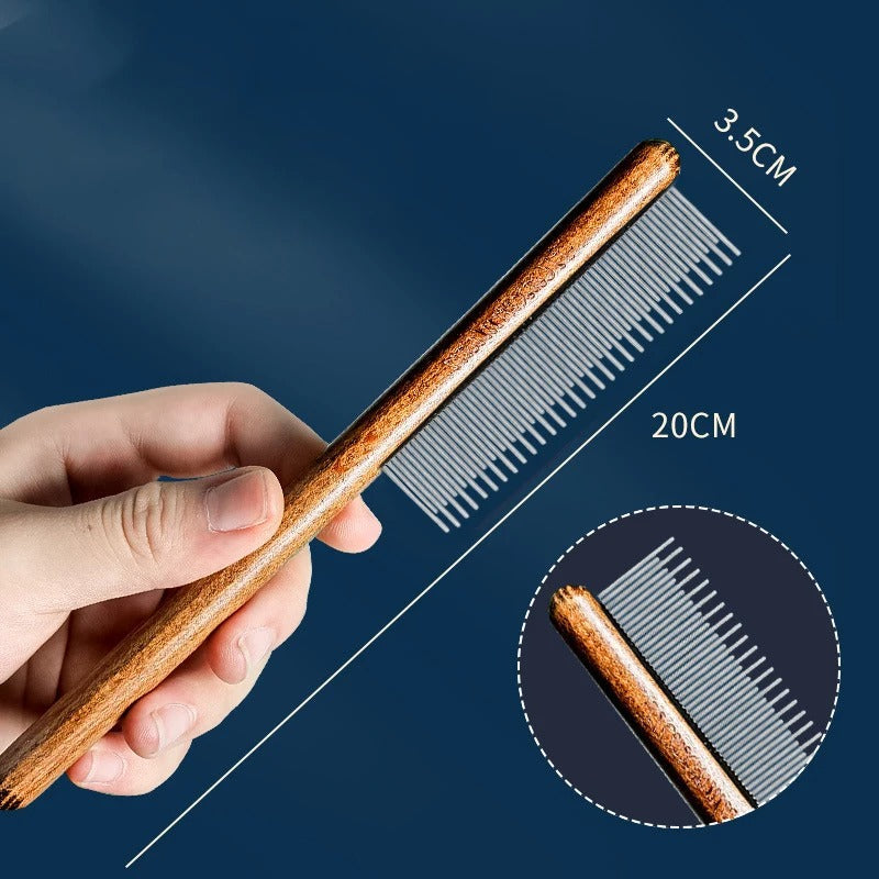 Pet Grooming Comb: Stainless Steel Cat Brush