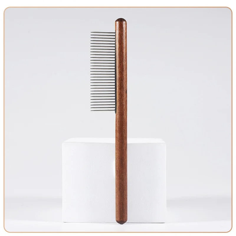 Pet Grooming Comb: Stainless Steel Cat Brush